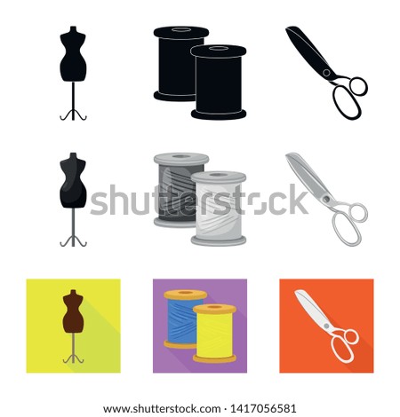 Vector design of craft and handcraft sign. Set of craft and industry stock vector illustration.