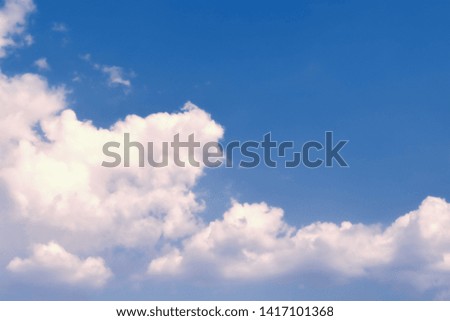 Blue sky background. The sky with Cumulus clouds