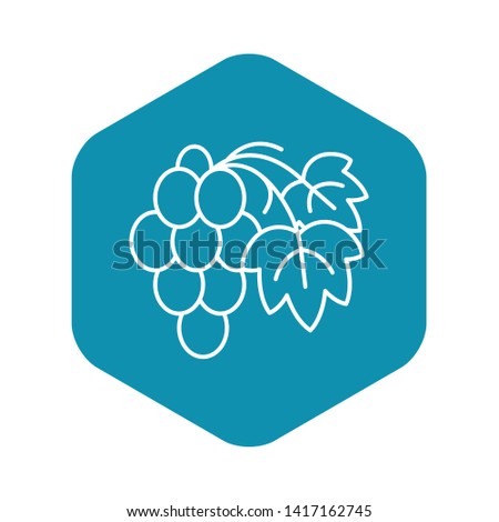 Cabernet grape icon. Outline cabernet grape vector icon for web design isolated on white background