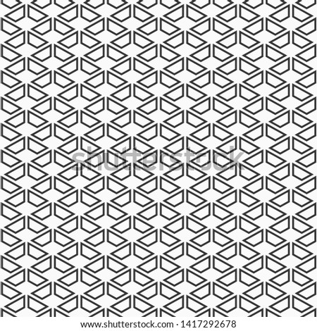 Abstract seamless pattern. Repeating geometric tiles. Contrast design, chevron elements. Polygonal grid. Modern stylish texture. Vector monochrome background.