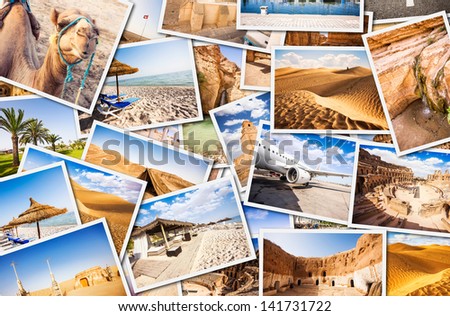 Tunisia Collage. Parts of the country. Royalty-Free Stock Photo #141731722