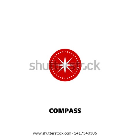 compass icon. compass vector design. sign design. red color