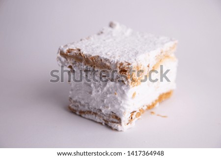 delicious pastel meringue white strudel