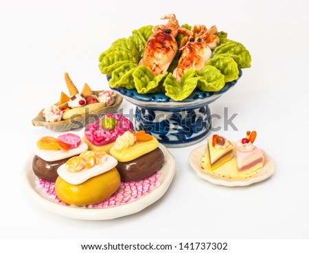 food toy Japanese food, Sushi ,Squid , ice cream, cake