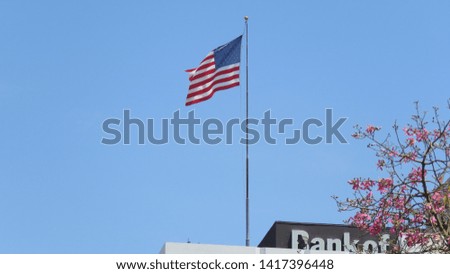 flags sky blue  EUA banner 