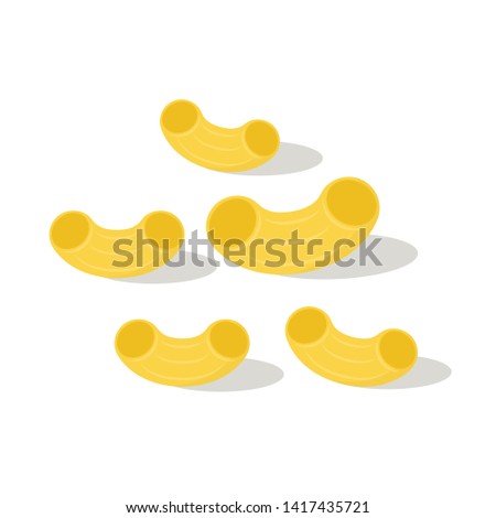 noodle macaroni vector. wallpaper. white background. free space for text. copy space.