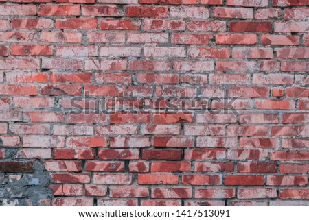 grunge texture red brick wall urban background. abstract old backdrop retro vintage wallpaper