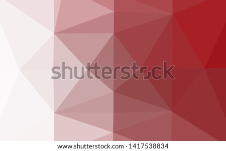 Light Red vector low poly layout. Glitter abstract illustration with an elegant design. Brand new design for your business.