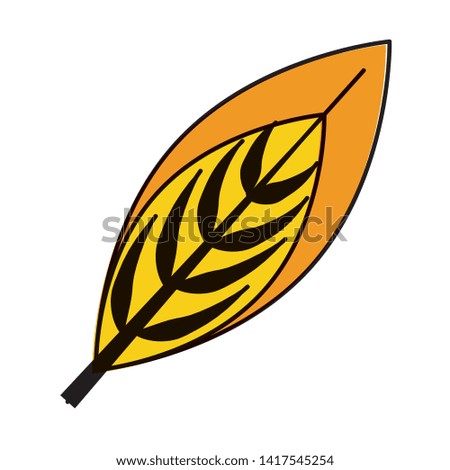 ecology leaf plant icon vector illustration