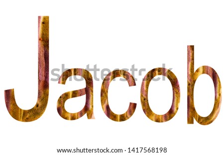 Name Jacob in english surrounded by white background