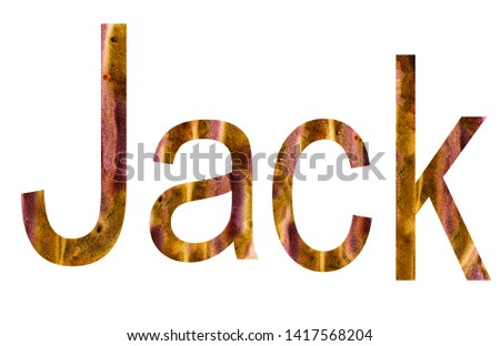 Name Jack in english surrounded by white background
