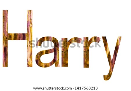 Name Harry in english surrounded by white background