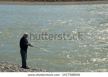 Salmon fishing on Fraser River by Hope