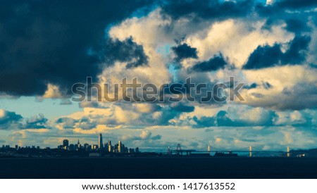 San Francisco Skyline under Stormy Sky	
