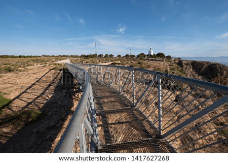 Scenic viewpoint over the Mediterranean from Santa Pola lighthouse