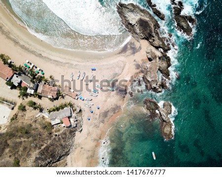 Dron aerial ocean view background