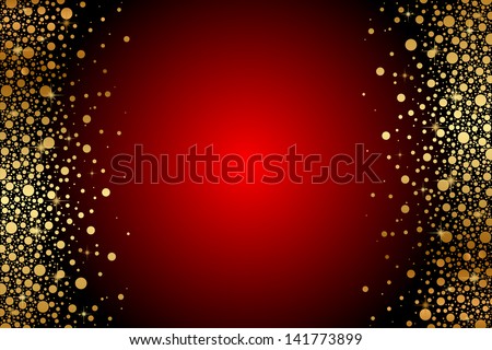 Vector red and gold luxury frame