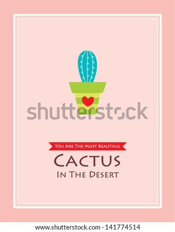 beautiful cactus poster