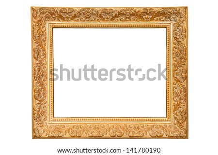 Old Picture Frame isolated on white