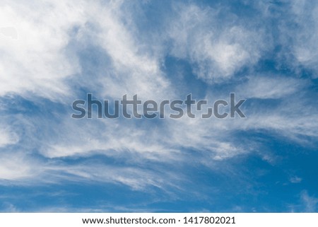 Beautiful Nature Background and Wallpaper of Blue Sky with White Clouds