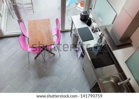 interior of beauty house,  kitchen