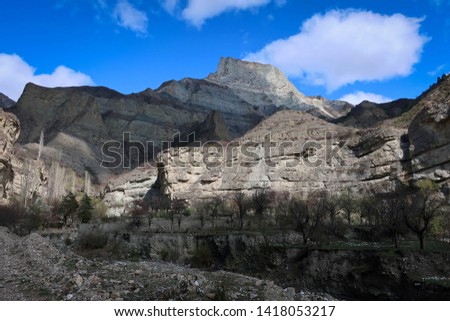 Scenic landscape near Arakani village, Dagestan, Russia