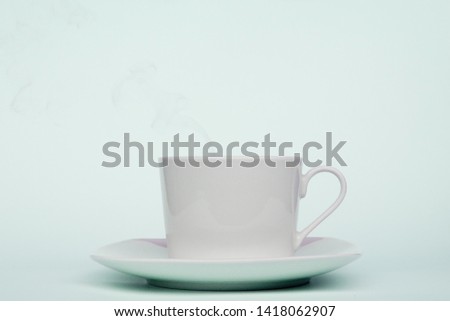 cup of coffee in the morning in blue