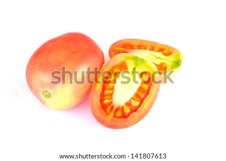 Stock Photo - Cherry tomato in the white background