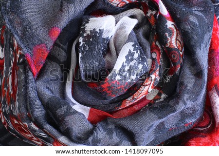 The texture of cotton fabric, the background fabric with a pattern painted