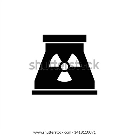 nuclear power icon. Simple element illustration from ecology concept. nuclear power editable symbol design on white background. Can be use for web and mobile. - Vector
