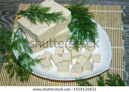 stock photo of soy cheese tofu