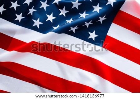 American Flag Wave Close Up for 4th of July.