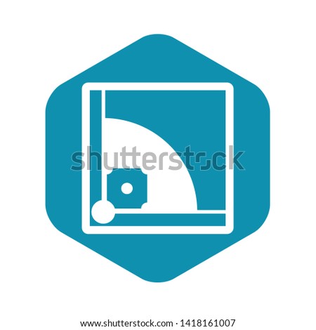 Baseball field icon in simple style on a white background vector illustration
