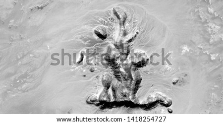 the fight, allegory, abstract naturalism, Black and white photo, abstract photography of landscapes of the deserts of Africa from the air, aerial view, contemporary photographic art, 