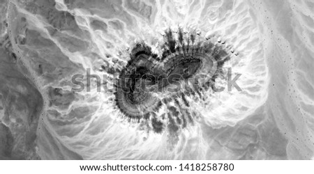 the last moment, allegory, abstract naturalism, Black and white photo, abstract photography of landscapes of the deserts of Africa from the air, aerial view, contemporary photographic art, 
