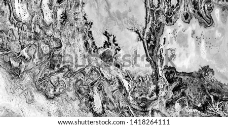 after the battle, black gold, polluted desert sand, black and white photo, abstract photography of the deserts of Africa from the air, aerial view, abstract expressionism, contemporary photo art