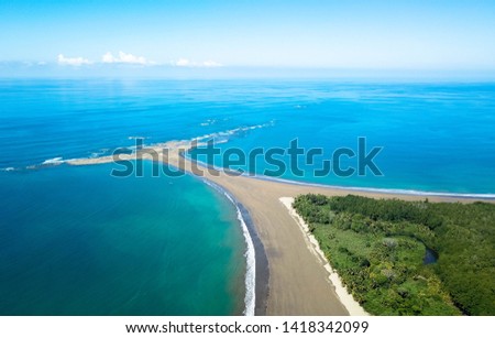 whale-tailed beach uvita, costa rica Royalty-Free Stock Photo #1418342099