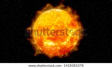 Digital representation of the sun