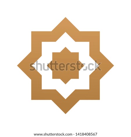 Islamic decoration Moroccan design icon 