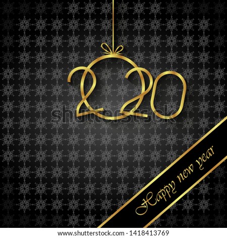 2020 Happy New Year background for your seasonal invitations, festive posters, greetings cards.
