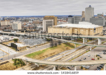 A View of Memphis, Tennessee city center