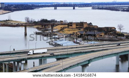 A Bridge over Mississippi River at Memphis
