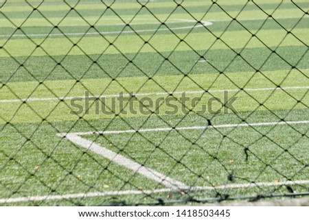 Artificial grass field for footballers club