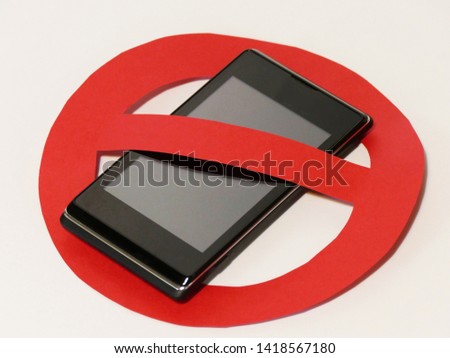 NO use of  Phone.  the image of. no sign with mobile telephone inside the sign