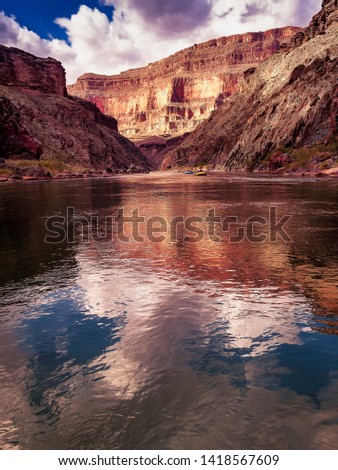 Grand Canyon Rafting Colorado River reflection