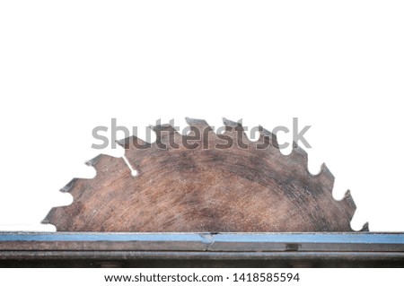 circular saw on white background side view