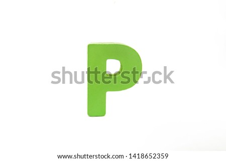 Symbol. Colorful alphabet isolated on white background. Capital letter. large, big size