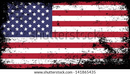 grunge flag of USA