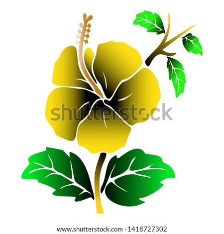 beautiful and charming hibiscus vector image Royalty-Free Stock Photo #1418727302