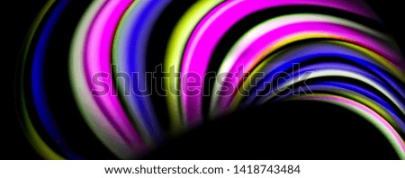 Fluid color waves with light effects, vector abstract background, modern template